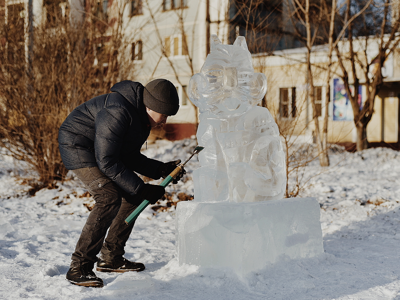 Скульптуры изо льда